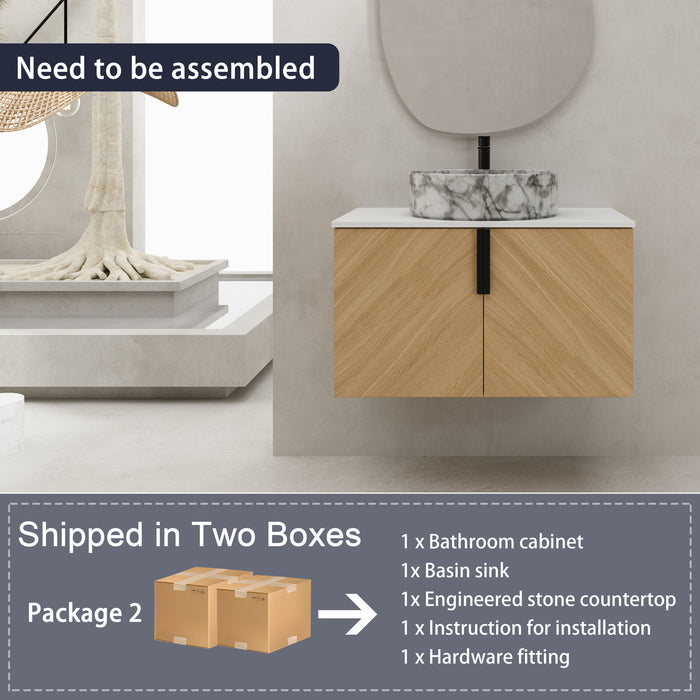 Wall Mounted Design Bathroom Vanity & Art Sink