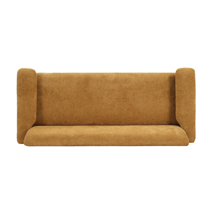 Sofa With Pillow Top Arms, Single Cushion Couch For Living Room - Yellow