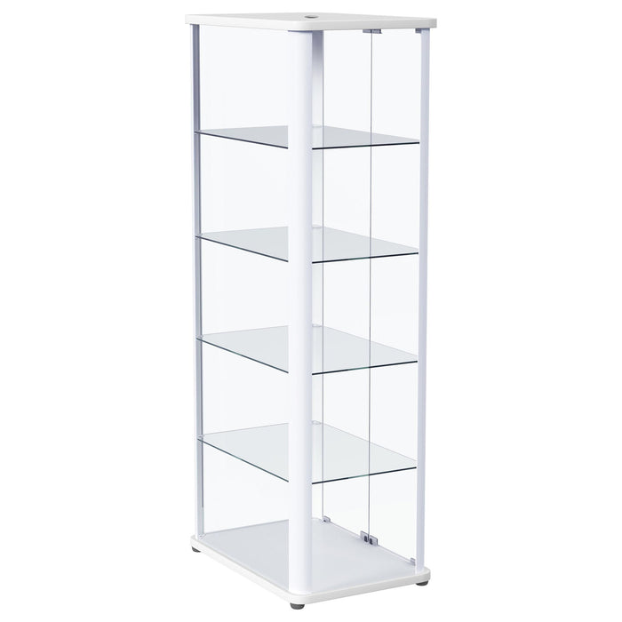 Nevra - 4 Shelf Display LED Curio Cabinet