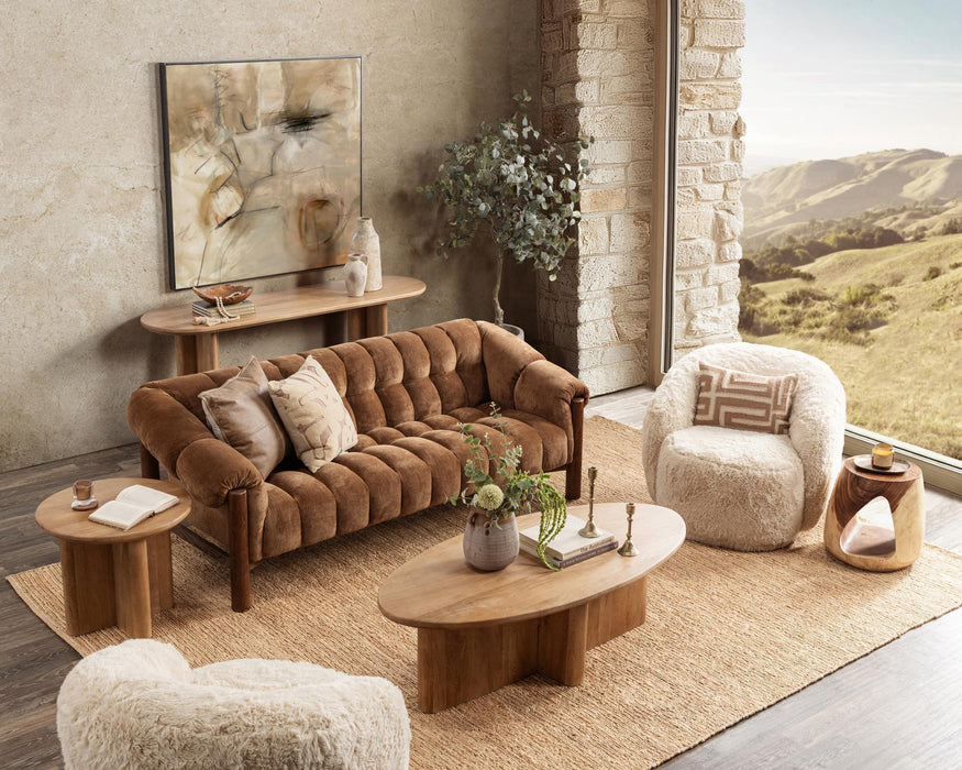 Montego - Oval Coffee Table - Natural Maple