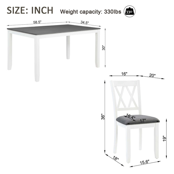 Modern Dining Set With Upholstered Chairs