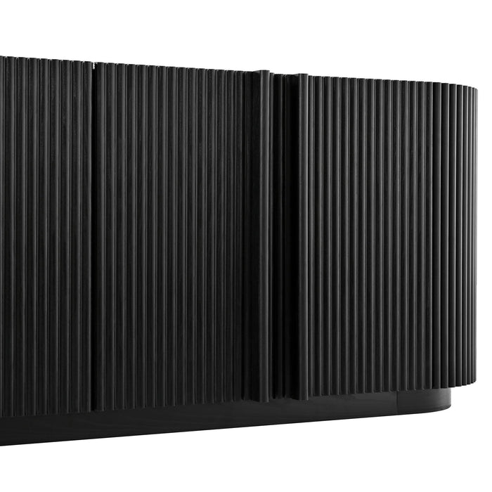 TV Stand With Fluted Tambour Style Door