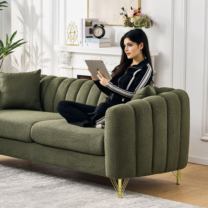 Oversized Sofa, Deep Tufted Couch