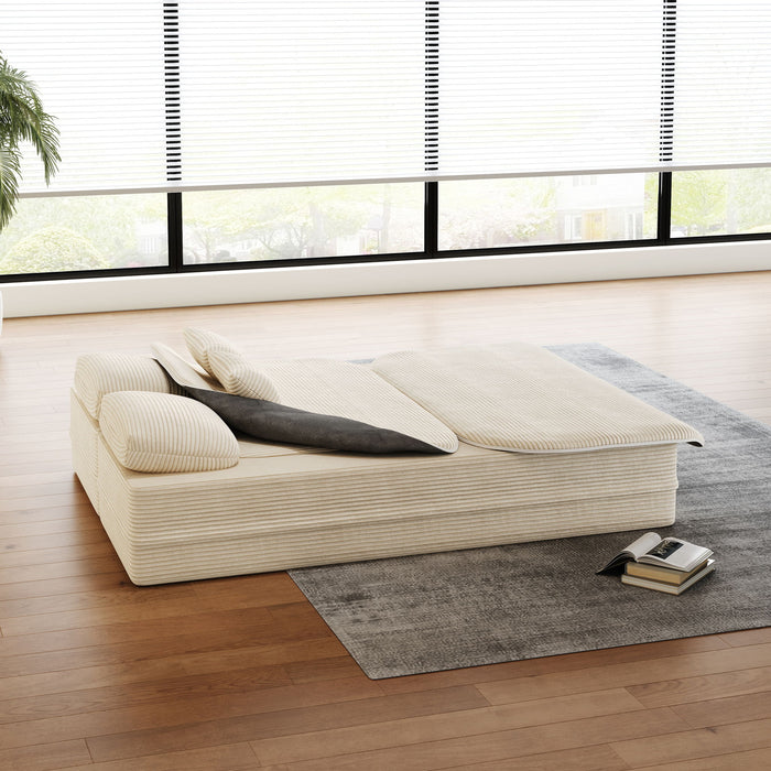 2 In 1 Foldable Sofa Bed With Multi Functional Blanket