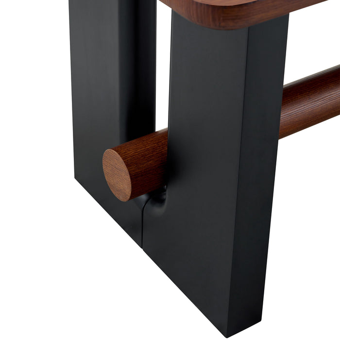 Compact Dining Table - Walnut / Black