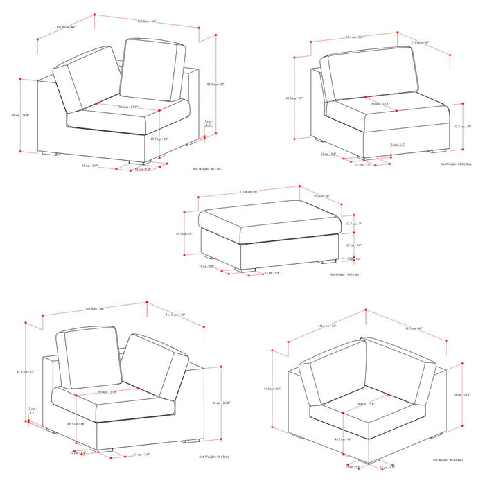 Jasmine - Handcrafted Sofa And Ottoman