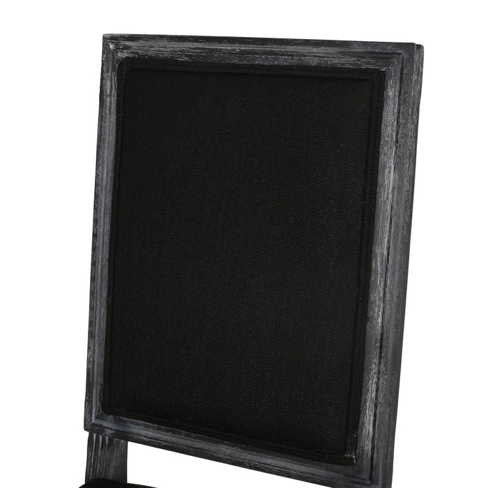 French Country Style Dining Chair With Upholstered Seating And Fluted Legs