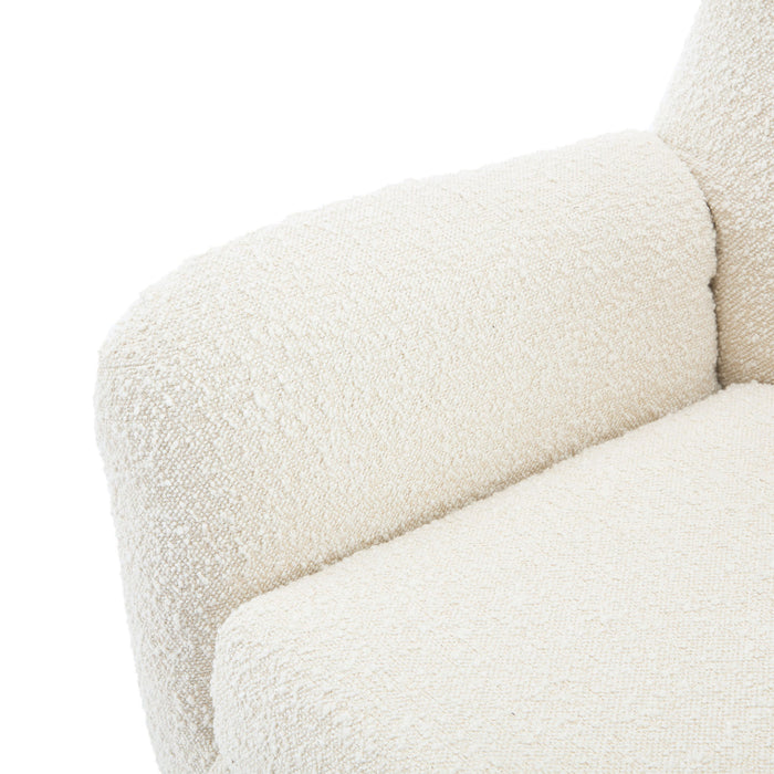 Mid - Century Modern Arm Chair With Wingback Design Wood Legs