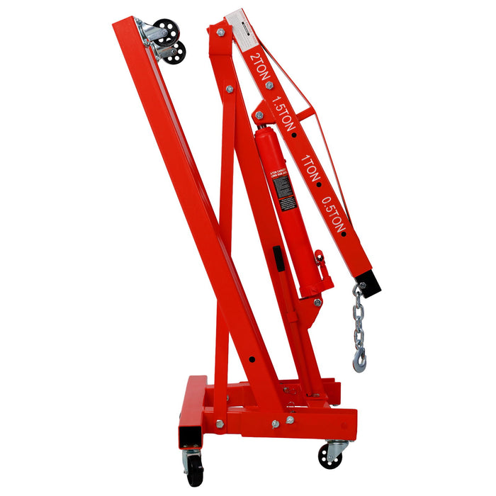 2 Ton Folding Engine Hoist Crane Lift With 6 Wheels