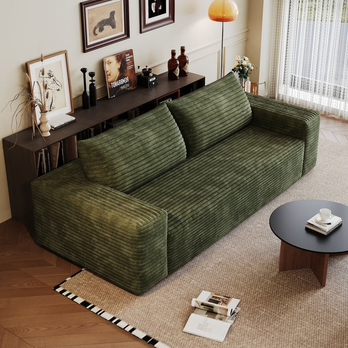 3 Setaser Sofa, Deep Seat Couches For Living Room - Green