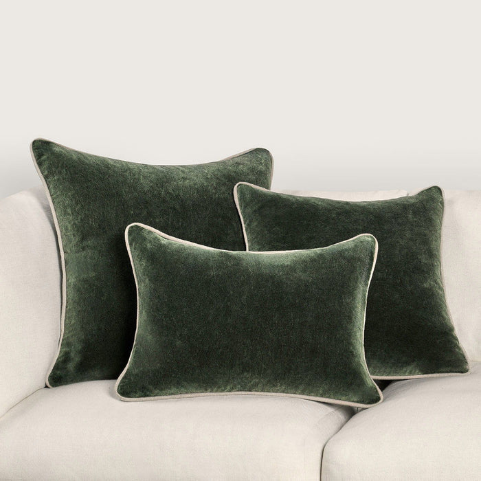 Heirloom Velvet - SLD Pillow - Forest Green