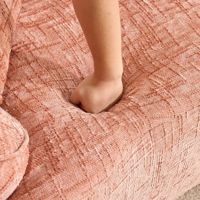 Curved Compressed Sofa, Nordic-Style Design For Living Room