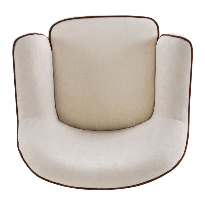 360° Swivel Accent Chair With Flared Arms