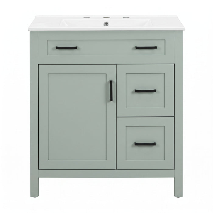 Bathroom Vanity With Sink, 2 Soft Close Drawers, 1 Soft Close Door, Adjustable Shelf