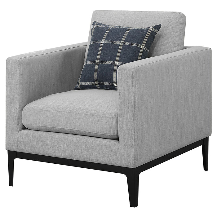 Saba - Upholstered Chair With Reversible Cushions - Gray