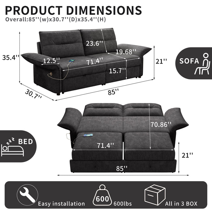 Sofa Bed With Convertible Design, Living Room Furniture