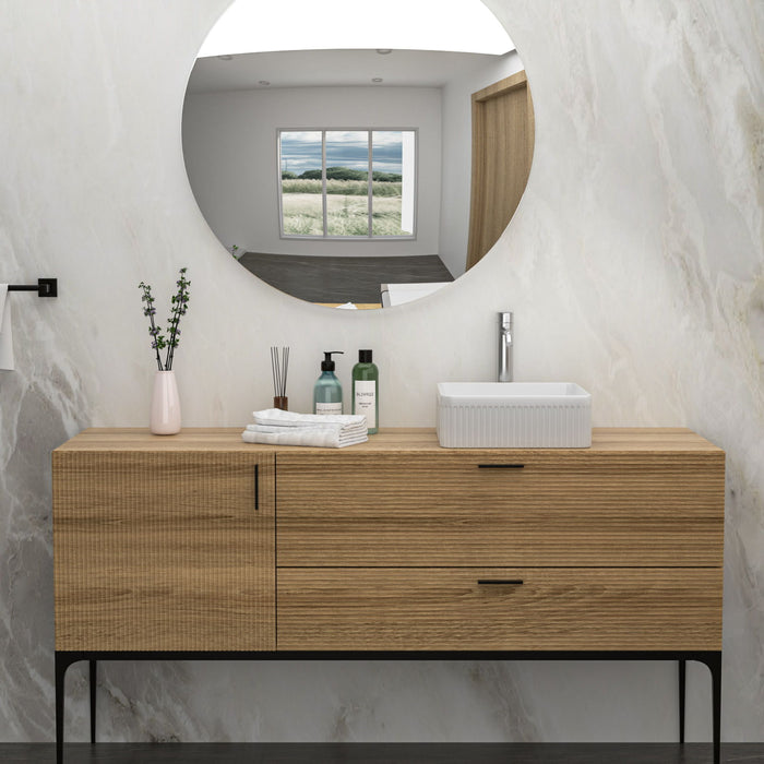 Modern Ceramic Rectangular Vessel Bathroom Sink