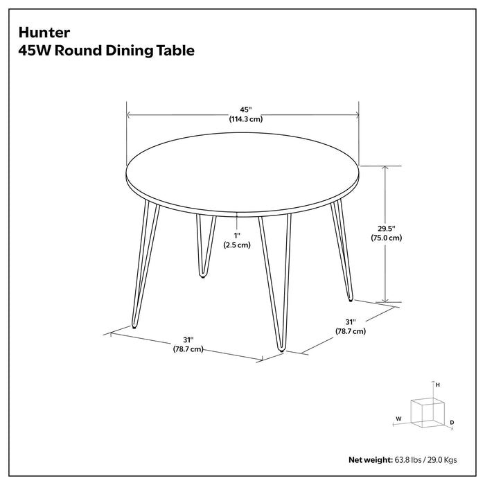 Hunter - Round Dining Table - Natural