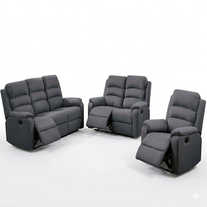 Modern Living Room Set With Manual Recliner