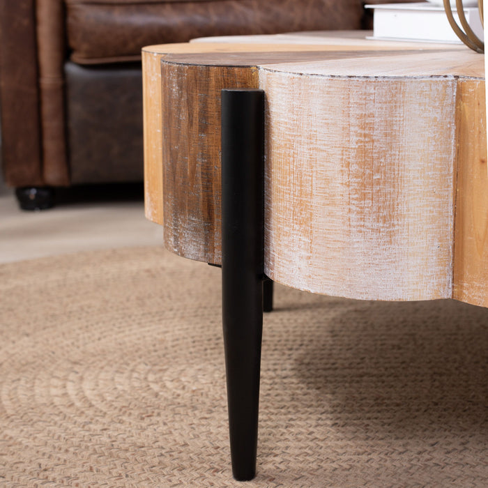 Flower Shaped Coffee Table For Living Room - Multicolor