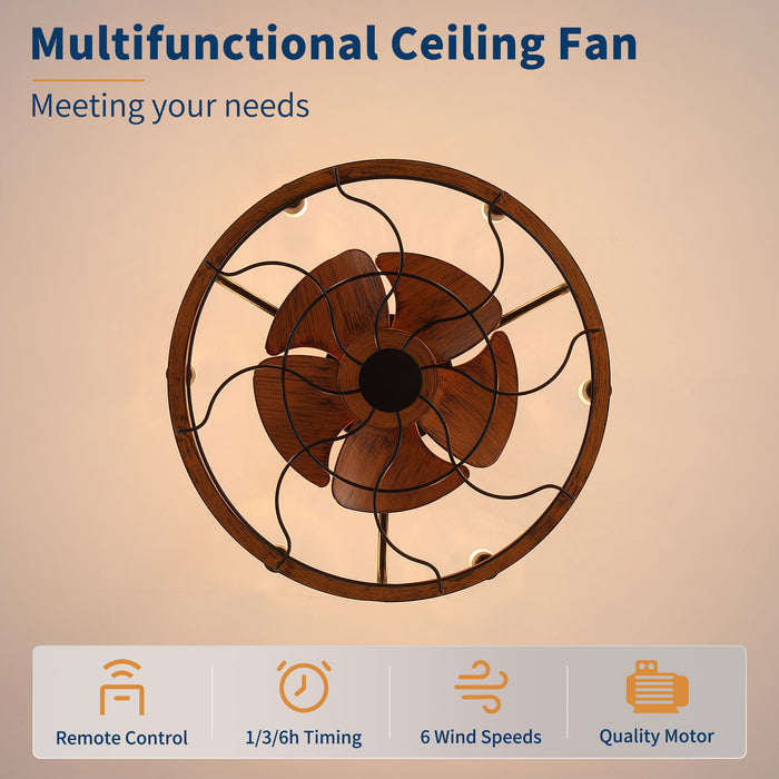 Modern Farmhouse Ceiling Fan, Adjustable Hanging