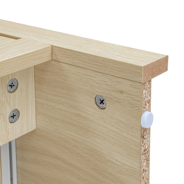 Arched Kitchen Pantry, Modern Farmhouse Wood Kitchen Storage Cabinets, Arched Storage Display Cabinet With Adjustable Shelves, Versatile Cupboard For Kitchen, Dining Room, Living Room - Natural