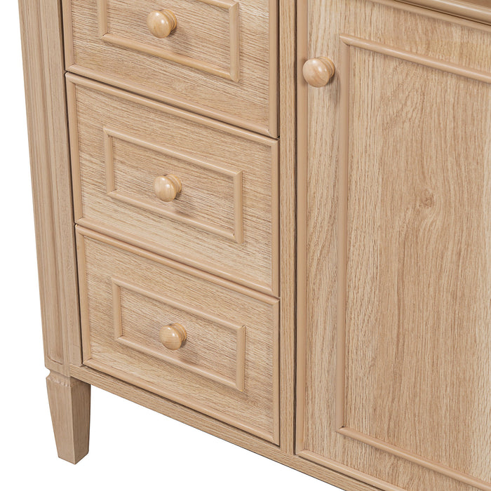 Bathroom Vanity With Sink, Flip Out Drawer, 2 Soft Close Drawers, 1 Soft Close Door - Wood