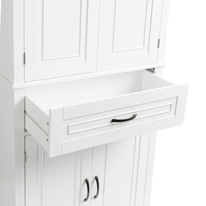 Bathroom Storage Cabinet With Doors And Drawer, Adjustable Shelf