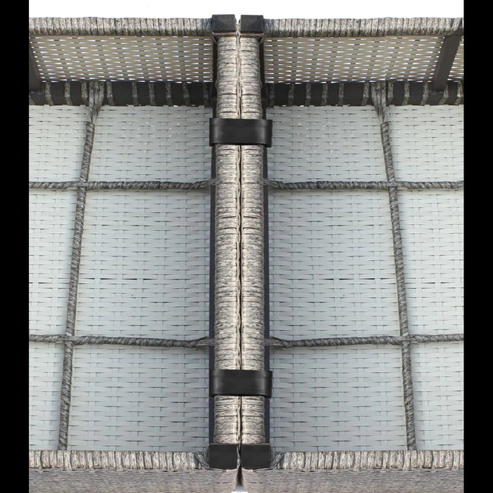 Seating Set With Cushions Handcrafted Wicker Design