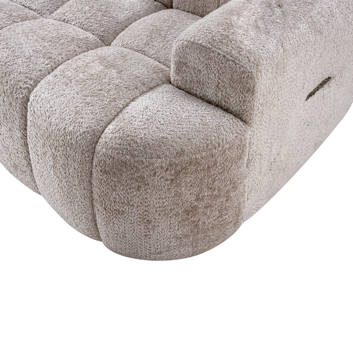 Extra Large Curved Front Compressed Sectional Sofa