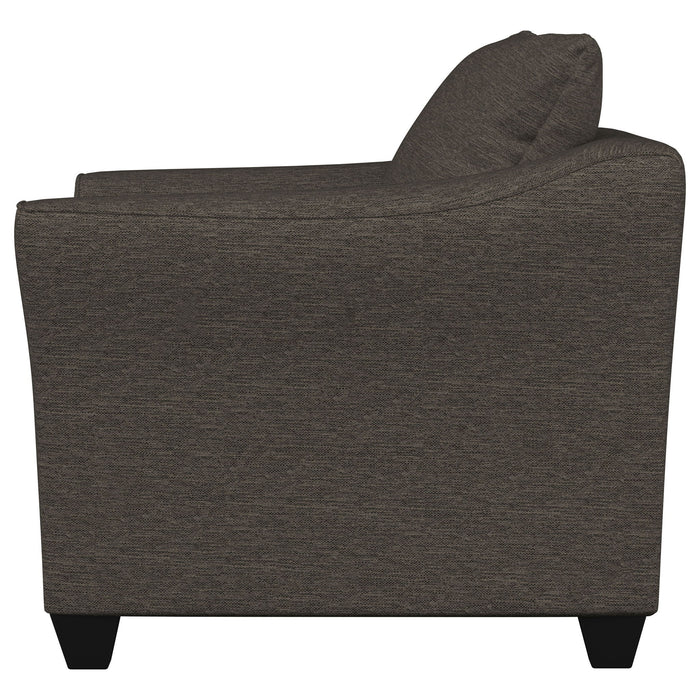 Paige - Flared Arm Chair - Charcoal Gray