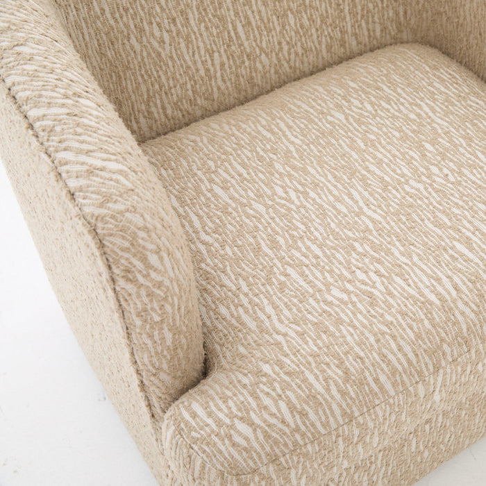Arm Lounge Chair With Removable Seat Cushion - Light Brown
