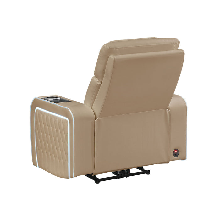 Electra - 3 Piece Power Reclining Sofa, Loveseat And Recliner Set With Power Headrests, Massage And LED Lighting