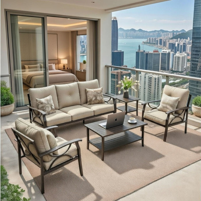 Patio Furniture Set & Coffee Table For Backyard
