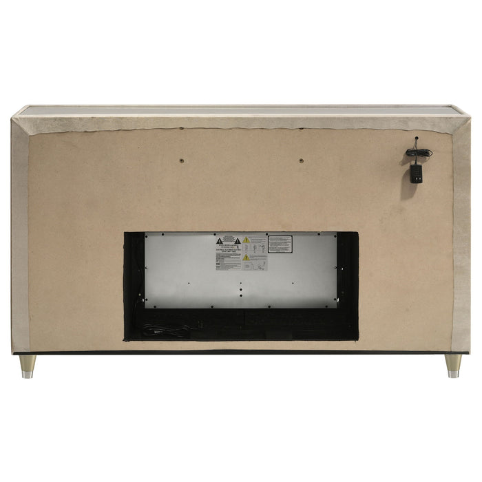 Mika - 8 Drawer LED Fireplace Dresser