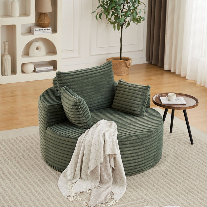 Modern Single Sofa With Backrest Pillow For Living Room