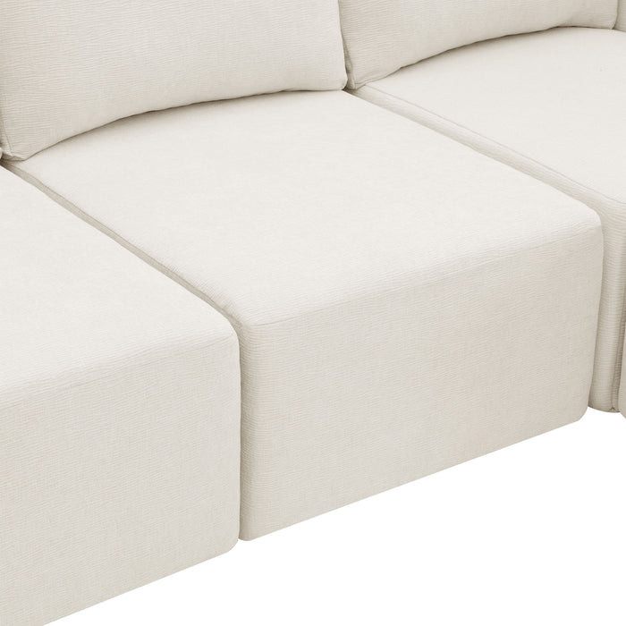 Modular U Shaped Sectional With Ottomans, Luxury Cloud Floor Couch With Deep Seat Fully Compressed Upholstered Sofa