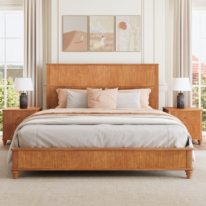 Platform Bed Frame & Tall Headboard