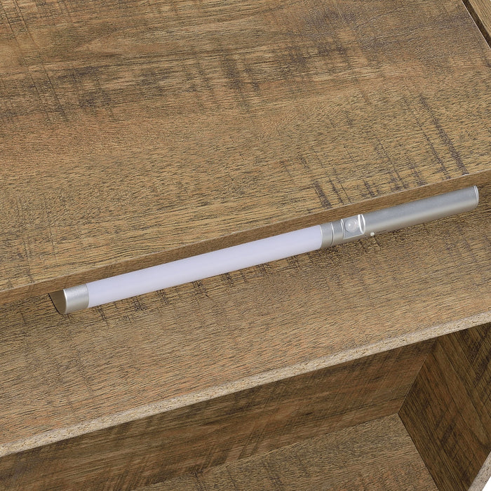 Transitional Nightstand With Dual USB Charging And Motion Sensor Light