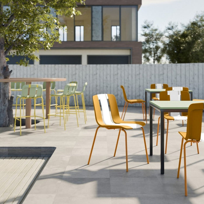 Modern Striped Blocking Single Chairs, Waterproof And Fade Resistant (Set of 4)