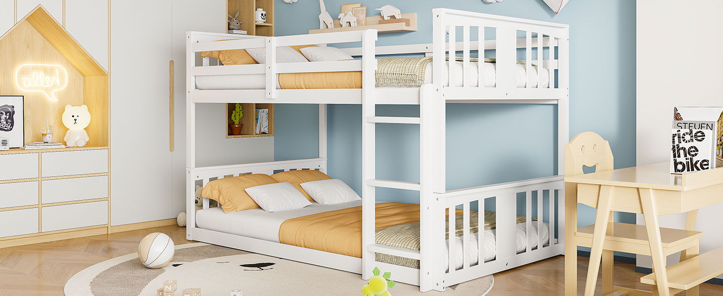 Solid Construction Bunk Bed & Ladder