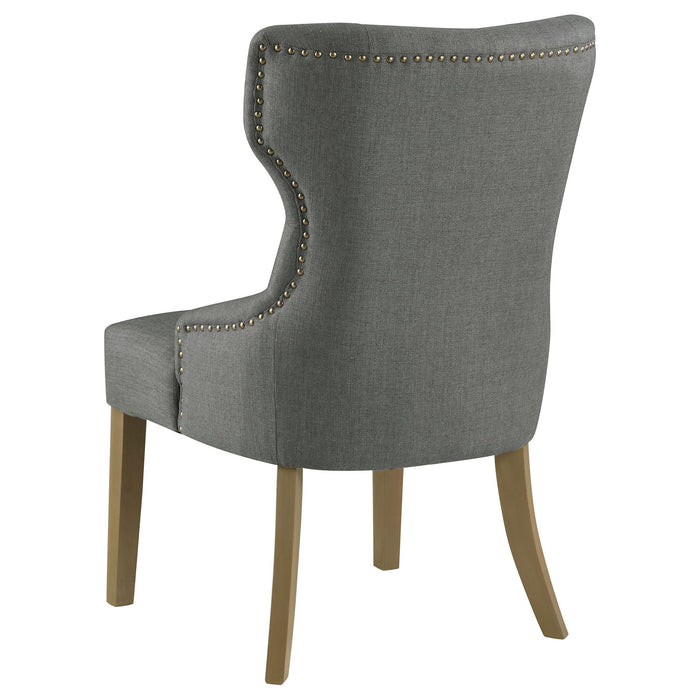Tufted Dining Chair With Button Tufting And Nailhead Trim