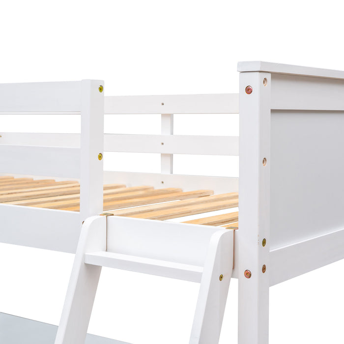 Loft Bed With Shelves With Desk