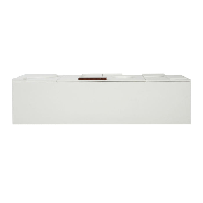 Sideboard Buffet Cabinet Wide Storage Unit With 4 Doors & Adjustable Shelves - White