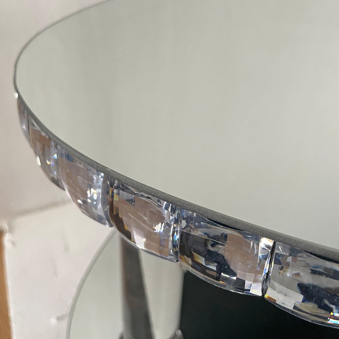 Coffee Table, Oval Double Layer Home Furnishing - Silver