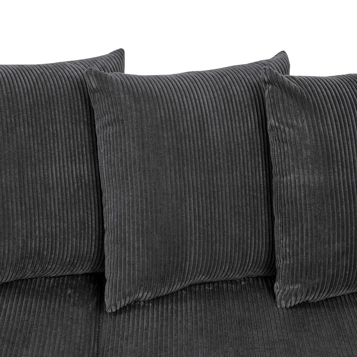 Large Seating Modular Sleeper Sectional - Dark Gray