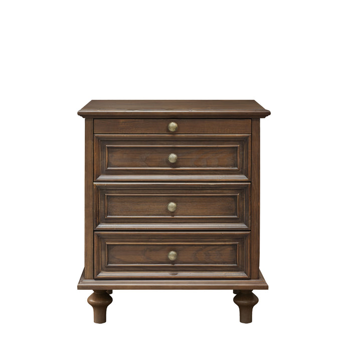 Farmhouse Nightstand With 4 Drawers