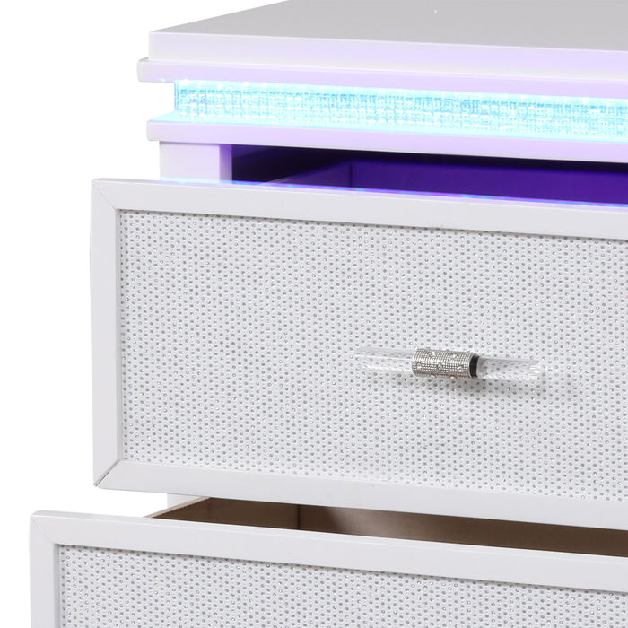 Opium - 2 Drawer Nightstand - White