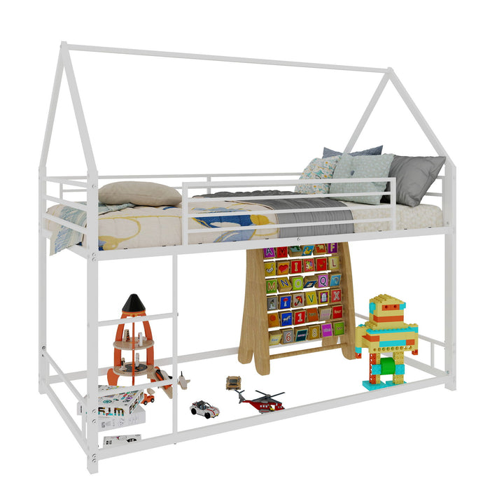 Bunk Bed With Safety Guardrails, No Box Spring Needed