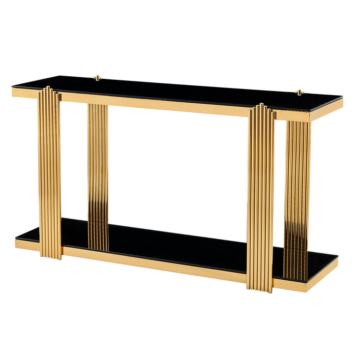 Console Table With Double Tier Storage